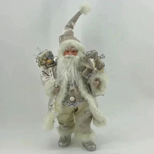 FROSTED FOREST SANTA  CLAUS STANGING